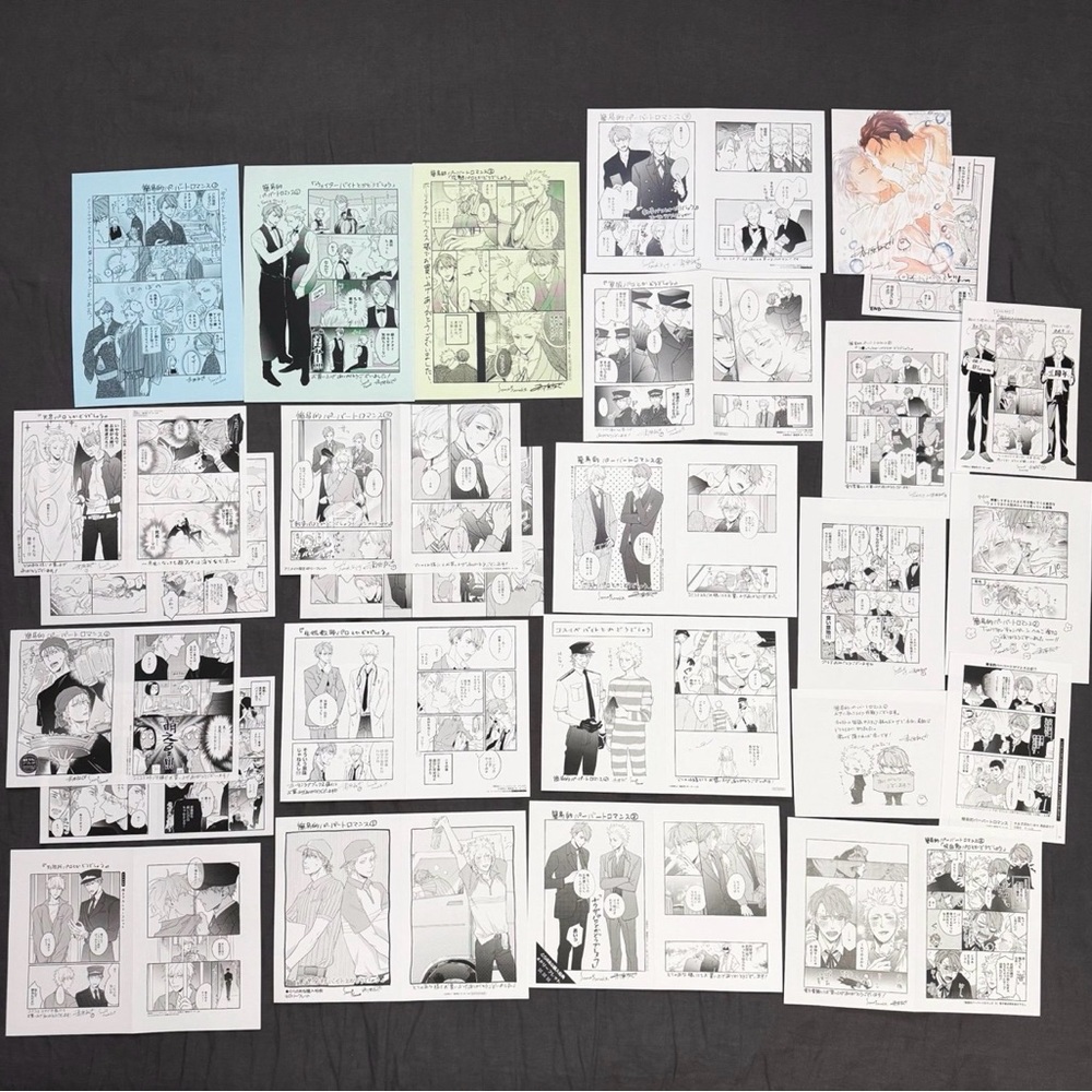 Kaniteki Pervert Romance yaoi/BL Paper Illustrations Doujinshi Japanese Bundle